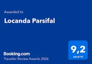 Badge Booking Traveller Review Awards 2026 Locanda Parsifal 9.2